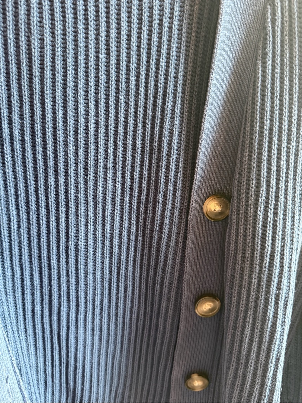 Old Navy Blue Ribbed Button-Front Cardigan - Picture 2 of 2